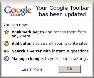 Aktualizacja toolbara Google