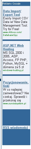 testy połączenia jednostek Adsense?