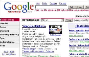 Szwedzkie i norweskie Google News