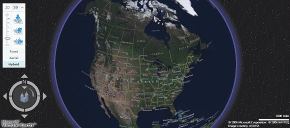 Virtual Earth 3D z dodatkami