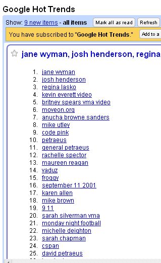 Google Hot Trends Has a Feed