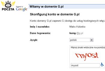 Punkt G w gazecie.pl z gmailem