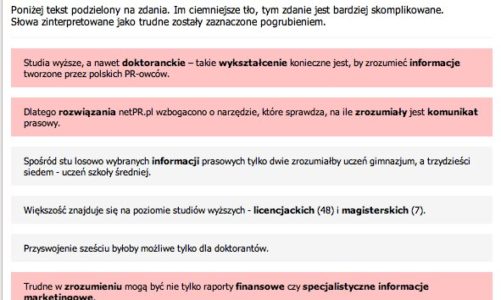 netPR.pl sprawdza przystępność języka polskich PR-owców