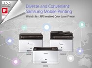 Drukuj bezpośrednio ze smartfona na nowych drukarkach Samsung NFC nowe produkty, usługi, technologie - Pierwsza na rynku drukarka laserowa z modułem komunikacji bliskiego zasięgu NFC oraz nowe urządzenia NFC z serii Xpress C410W, umożliwiają łatwe drukowanie wysokiej jakości zdjęć i dokumentów bezpośrednio ze smartfona.