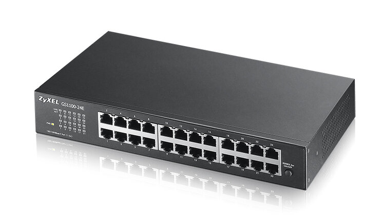 Gigabitowa technologia od ZyXELa do desktopowych urządzeń nowe produkty, usługi, internet - Przełącznik ZyXEL GS1100-24E dostarcza technologię gigabitową do urządzeń typu “desktop” oraz zwiększa efektywność poboru zasilania.
