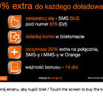 Doładowanie konta sieci Orange w żółtoniebieskich biletomatach ASEC to 20% ekstra do każdego doładowania