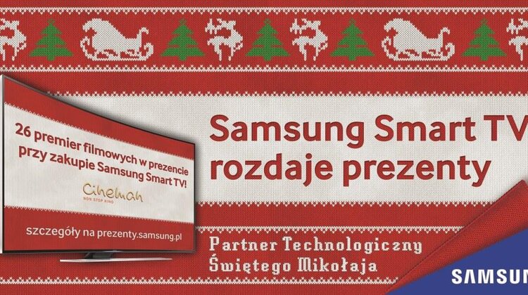 Filmowe premiery od Samsung i Świętego Mikołaja kultura, sztuka, rozrywka, technologie - Firma Samsung została partnerem technologicznym Świętego Mikołaja i z tej okazji wspólnie rozdają prezenty. Aby skutecznie zwalczać nudę w święta, przy zakupie wybranych telewizorów i kin domowych firmy Samsung w prezencie dostaniemy aż 26 premier filmowych w aplikacji Cineman VOD.