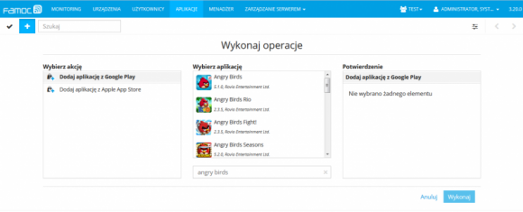 Nowa wersja FAMOC 3.20 już dostępna BIZNES, IT i technologie - Na początek lipca przypadła premiera nowej wersji systemu do zarządzania urządzeniami mobilnymi FAMOC. Kolejna odsłona flagowego produktu przyniosła nowe funkcjonalności dostępne na najbardziej popularne platformy mobilne oraz po stronie interfejsu użytkownika.