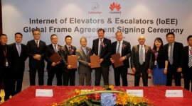 Schindler podpisał globalne porozumienie z Huawei w sprawie współpracy na rzecz BIZNES, IT i technologie - We wrześniu tego roku koncern Schindler Holding oraz Huawei Technologies Co. rozpoczęły współpracę w zakresie rozwoju komponentów do inteligentnych technologii Internetu Rzeczy (IoT), wspomagającej funkcjonowanie wind i schodów ruchomych.