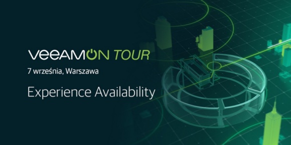 Konferencja VeeamON Tour 2017 poświęcona dostępności usług IT już 7 września BIZNES, IT i technologie - Firma Veeam Software zapowiedziała konferencję VeeamON Tour 2017: Experience Availability, która poświęcona będzie zagadnieniu gwarantowania dostępności usług IT w erze transformacji cyfrowej. Wydarzenie odbędzie się 7 września w centrum Digital Knowledge Village w Warszawie.