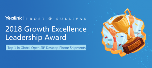 Yealink z nagrodą „2018 Global Growth Excellence Leadership” od Frost & Sullivan