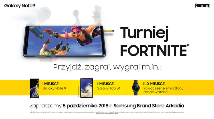 Samsung zaprasza na Fortnite Challenge w CH Arkadia