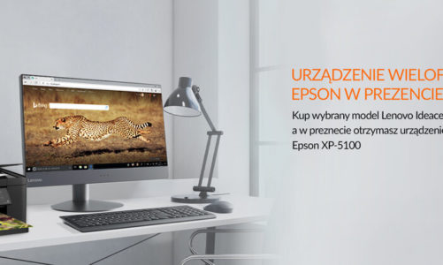Komputery Lenovo Ideacentre All-in-One z urządzeniem wielofunkcyjnym Epson w prezencie