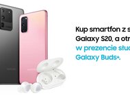 Kup smartfon z serii Galaxy S20 i odbierz słuchawki Galaxy Buds+ w prezencie nowe produkty, usługi, technologie - Bezprzewodowe słuchawki Galaxy Buds+ - taki bonus można otrzymać przy zakupie jednego z najnowszych modeli Galaxy S20 Galaxy S20+ lub Galaxy S20 Ultra. Promocja czeka na tych, którzy planują zakup nowego flagowca Samsung pomiędzy 27 kwietnia a 17 maja 2020 r.