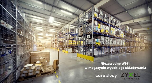 Niezawodne Wi-Fi w magazynie wysokiego składowania - case study Zyxel internet, budownictwo, nieruchomości - Firma Zyxel podjęła wyzwanie zbudowania sieci bezprzewodowej, która obejmowałaby zasięgiem cały budynek magazynu łódzkiej firmy Diesel Części. Za pomocą strategicznie rozplanowanych 20 punktów dostępowych NWA1123-ACV2 oraz przełącznika GS1920 24HPV2 zbudowano łatwo zarządzalną sieć, która dociera z sygnałem do każdego miejsca w magazynie o powierzchni 1 000 m2.
